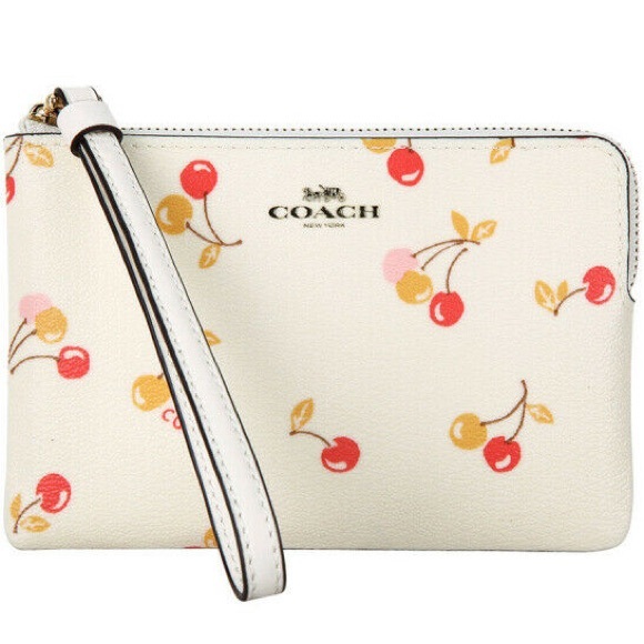 Coach cherry wristlet Clearance